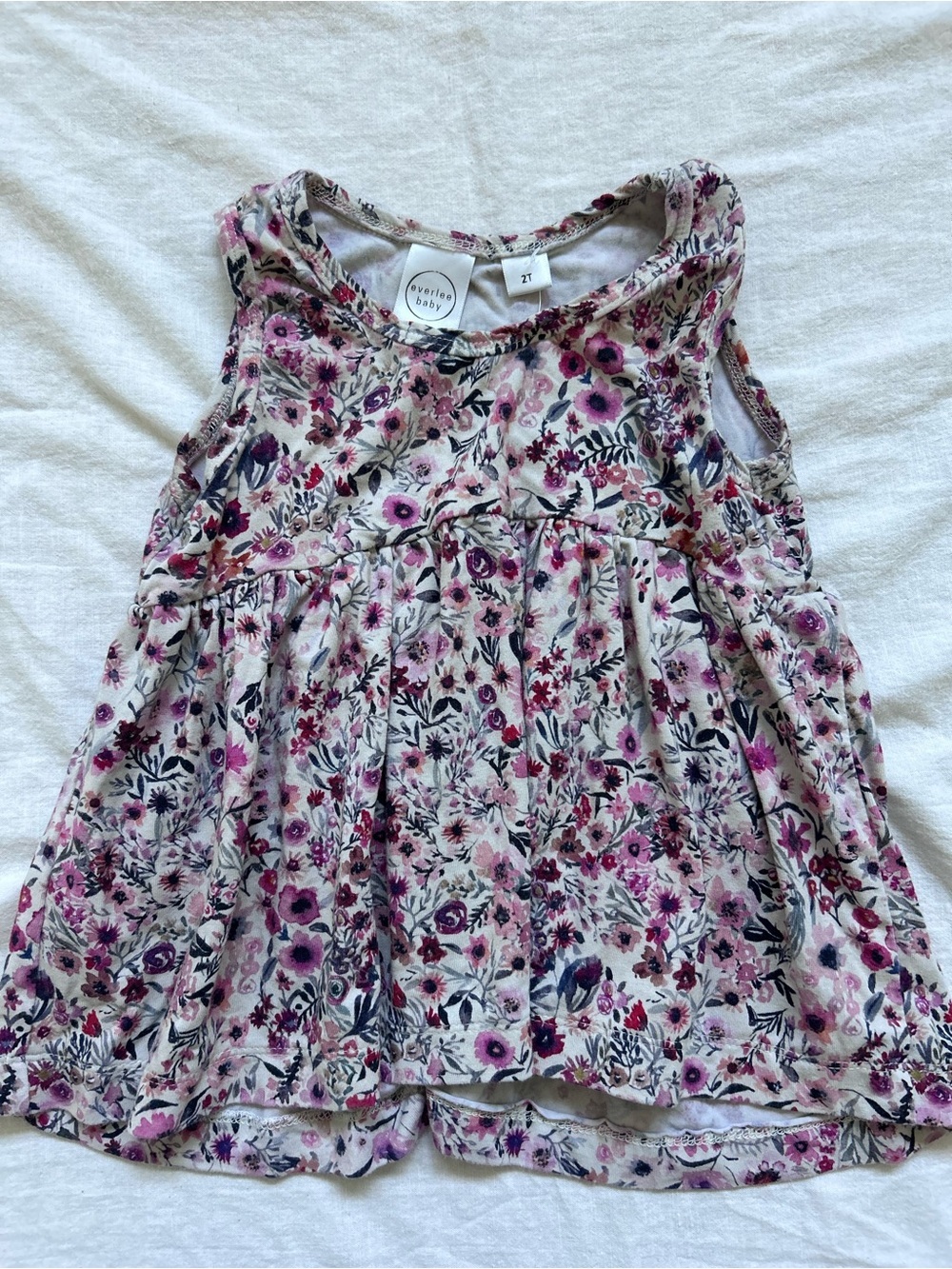 Cherokee Baby Floral Tank Top - Pink & Purple